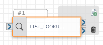 The List Lookup action on a blank board